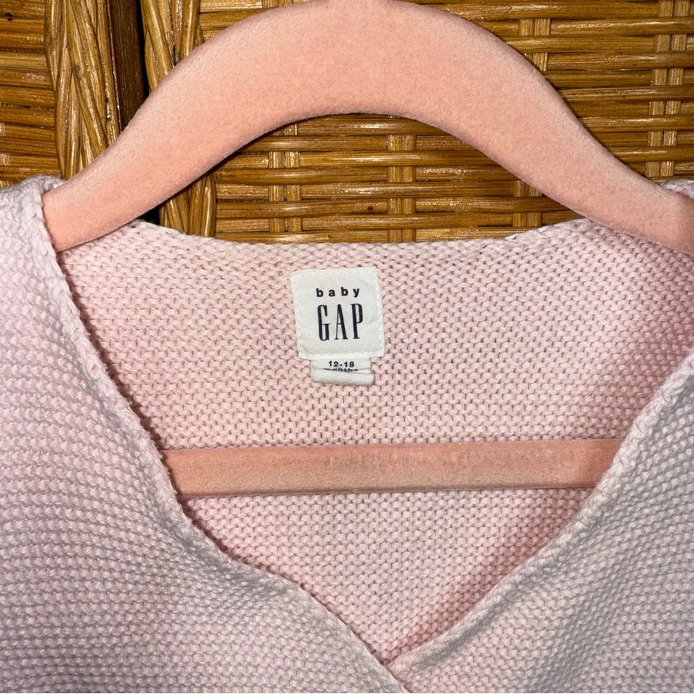 BabyGAP Light Pink Wrap Sweater - Picture 3 of 6